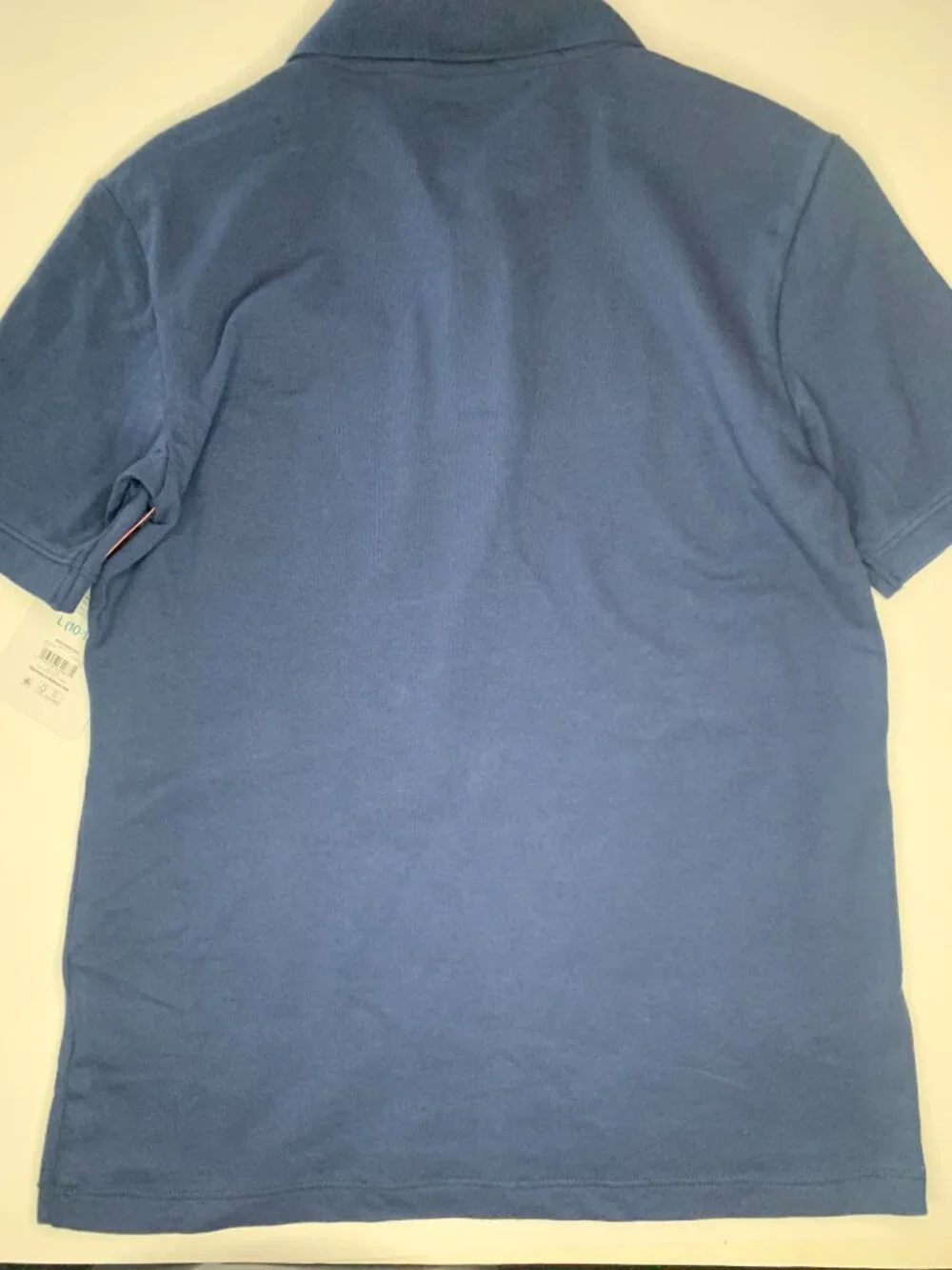 New Wonder Nation Boys School Uniform Polo Shirt, Blue Cove, Size Large (10-12)